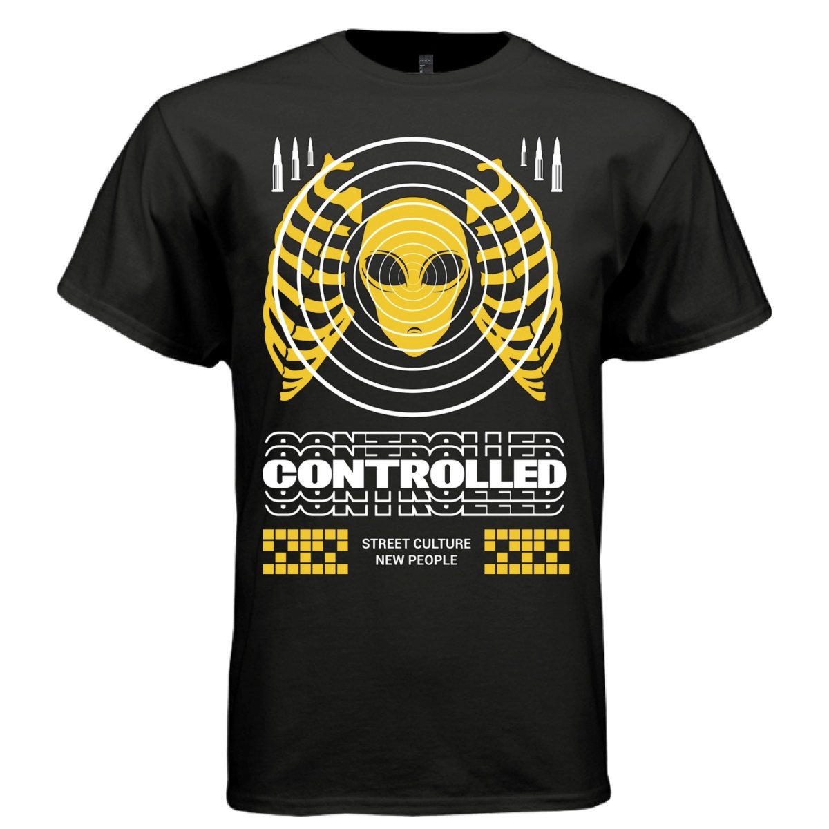 CONTROLLED Y2K Alien Sonar Graphic T-Shirt | Unisex Streetwear 340 - Project Hood