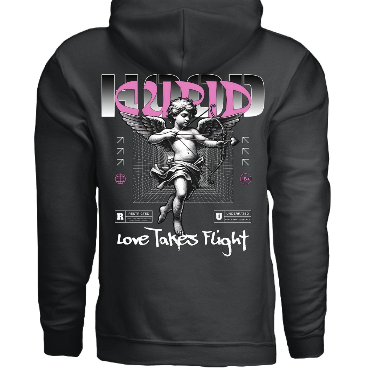 CUPID Love Takes Flight Graphic Oversized Hoodie | Project Hood 176 - Project Hood