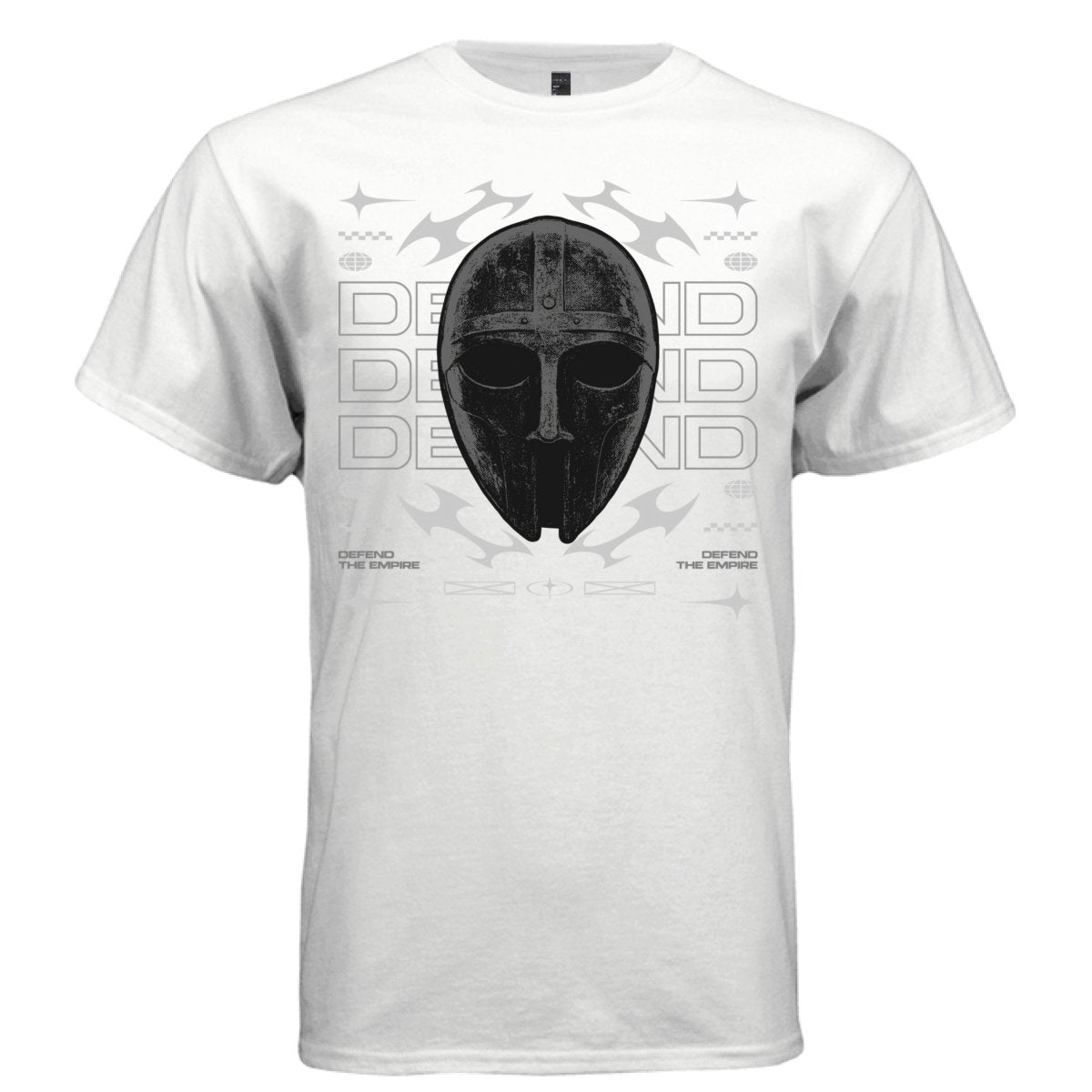 DEFEND THE EMPIRE Y2K Knight Mask Graphic T-Shirt | Unisex Streetwear 362 - Project Hood