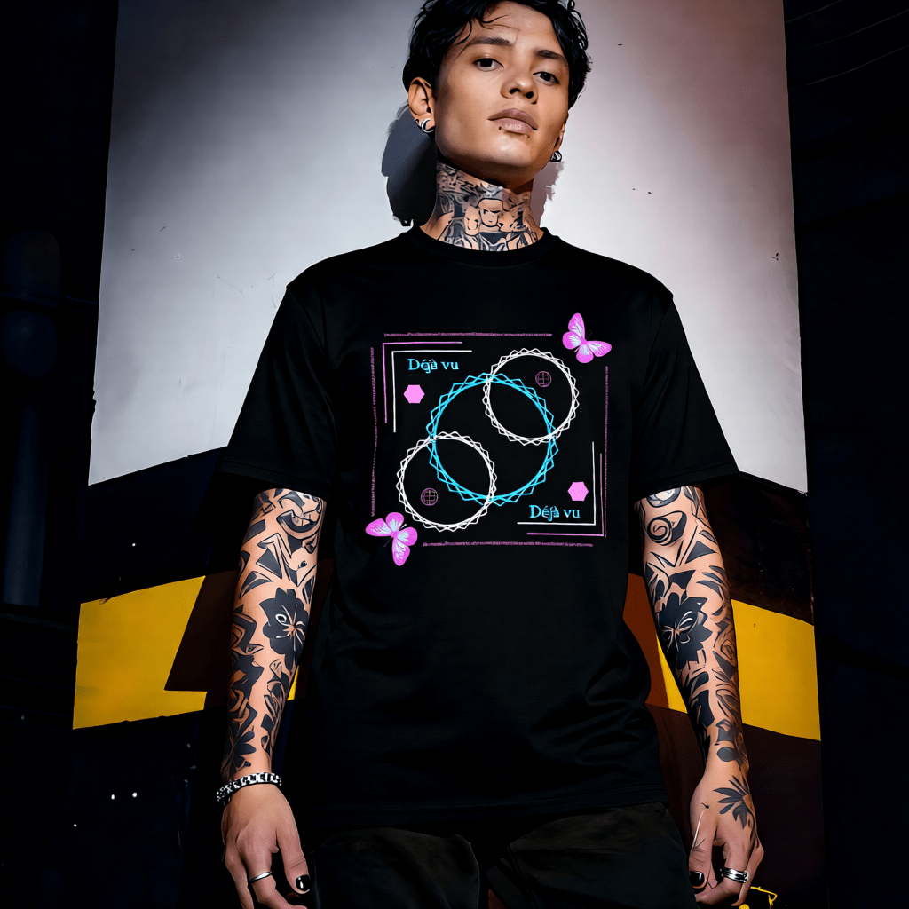 DEJA VU Y2K Butterfly Graphic T-Shirt | Unisex Streetwear 363 - Project Hood
