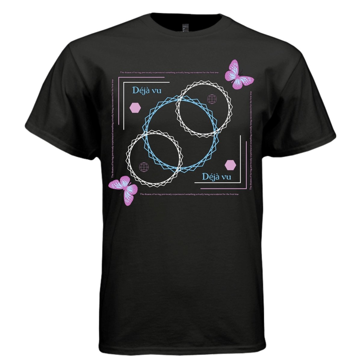 DEJA VU Y2K Butterfly Graphic T-Shirt | Unisex Streetwear 363 - Project Hood