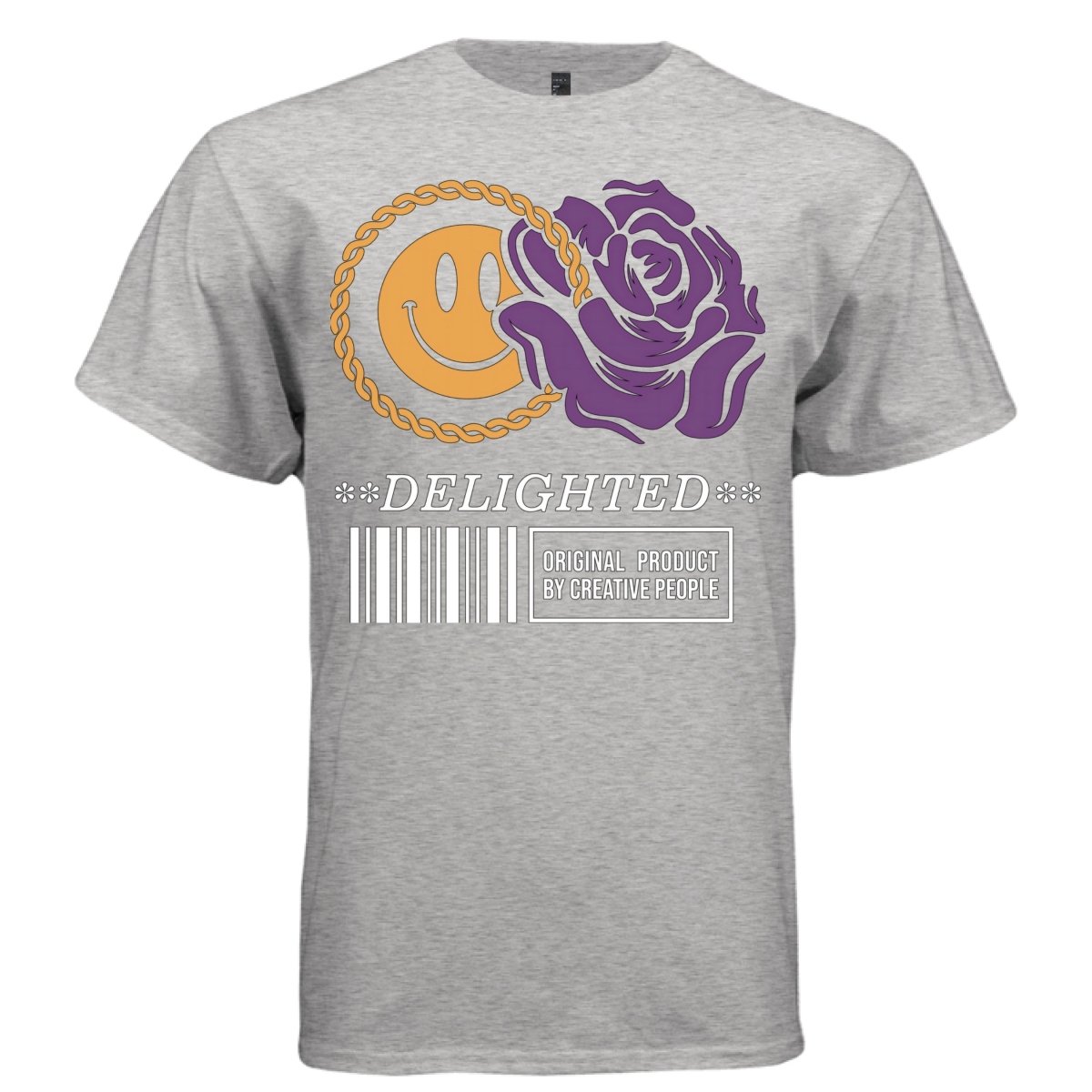 DELIGHTED Y2K Smiley Rose Graphic T-Shirt | Unisex Streetwear 364 - Project Hood