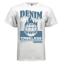 DENIM CARELESS Y2K Flaming Globe Graphic T-Shirt | Unisex Streetwear 305 - Project Hood