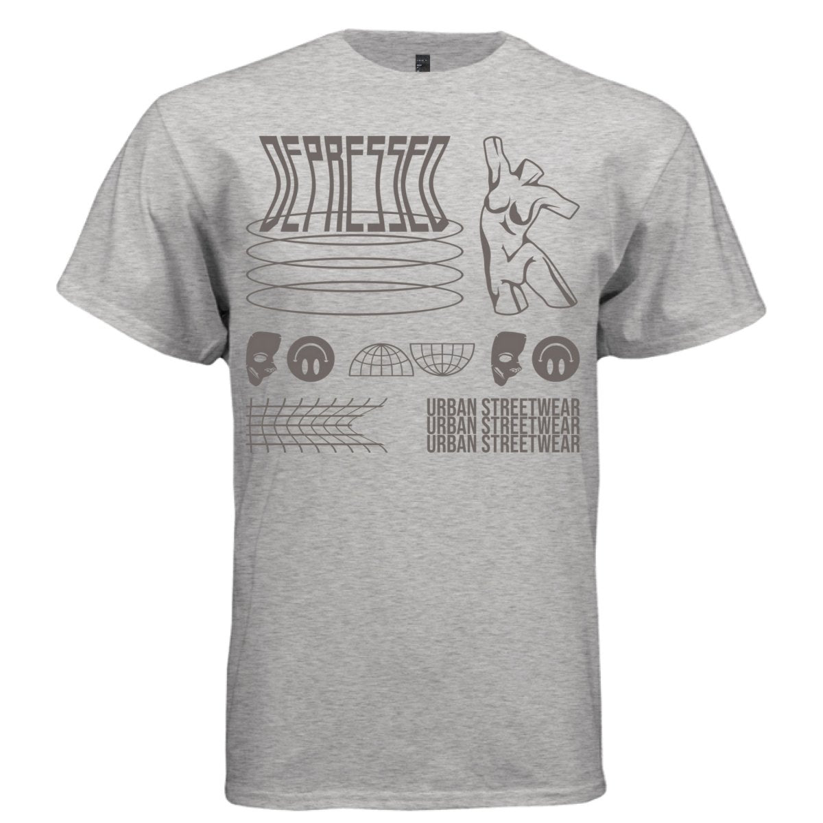DEPRESSED Y2K Warped Statue Graphic T-Shirt | Unisex Streetwear 367 - Project Hood
