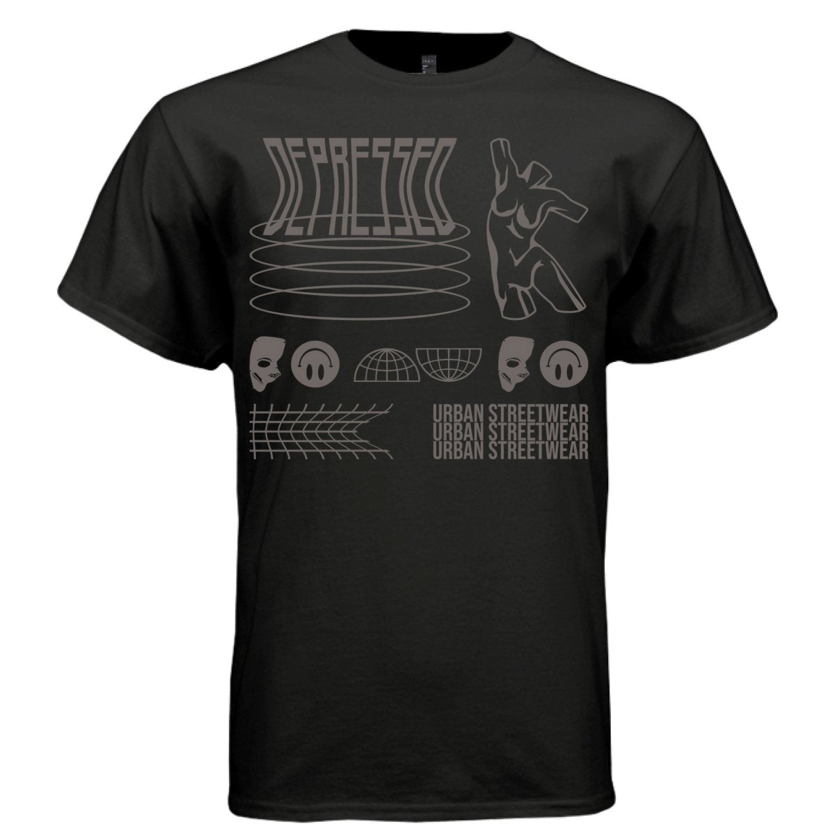 DEPRESSED Y2K Warped Statue Graphic T-Shirt | Unisex Streetwear 367 - Project Hood