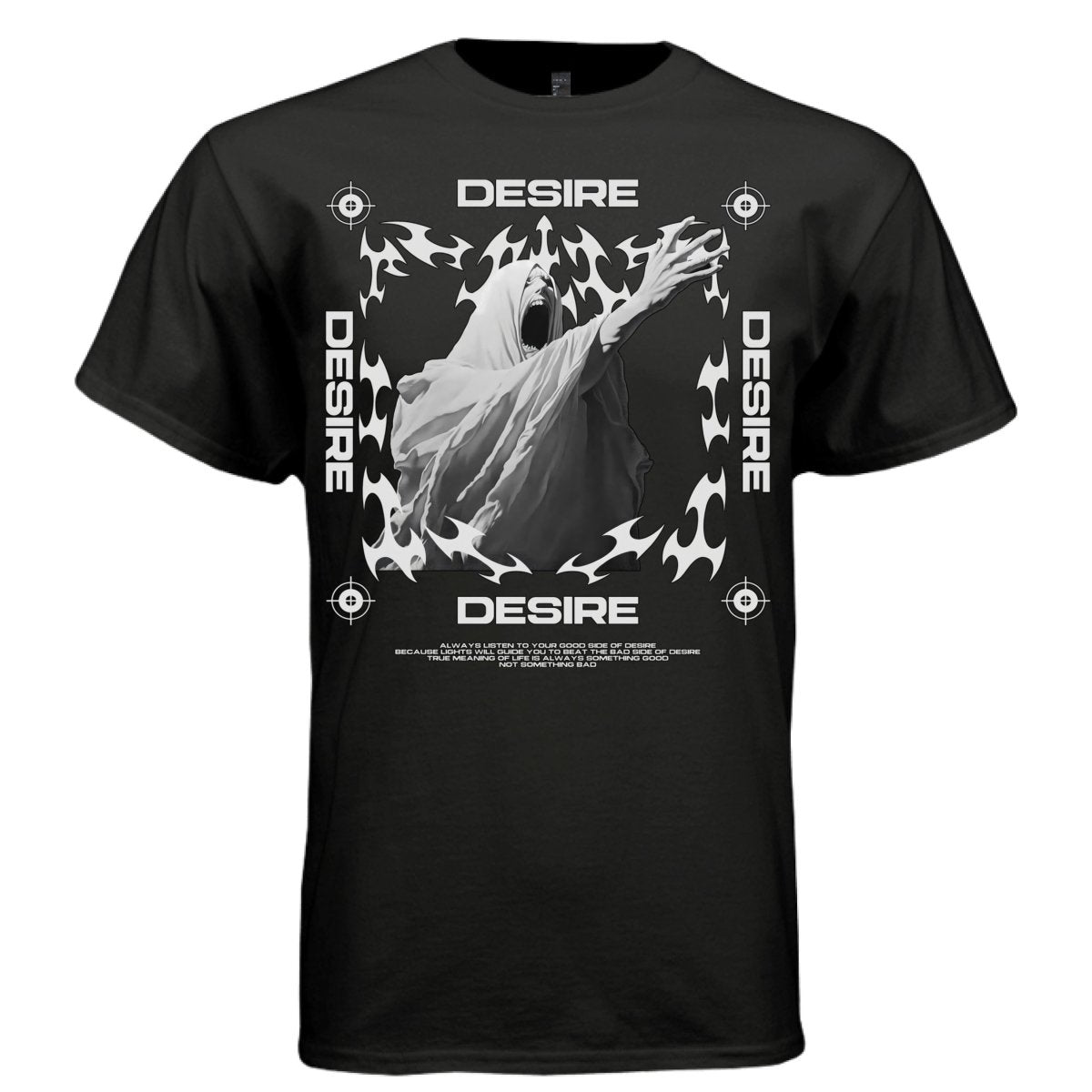 DESIRE GOOD SIDE Y2K Screaming Figure Graphic T-Shirt | Unisex Streetwear 372 - Project Hood