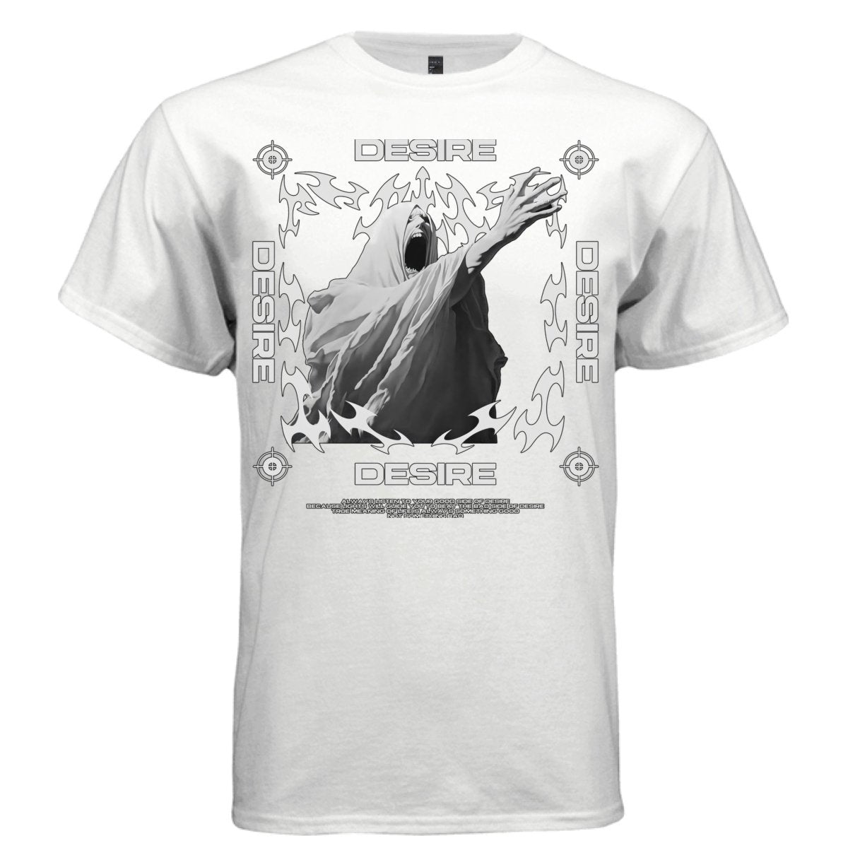 DESIRE GOOD SIDE Y2K Screaming Figure Graphic T-Shirt | Unisex Streetwear 372 - Project Hood