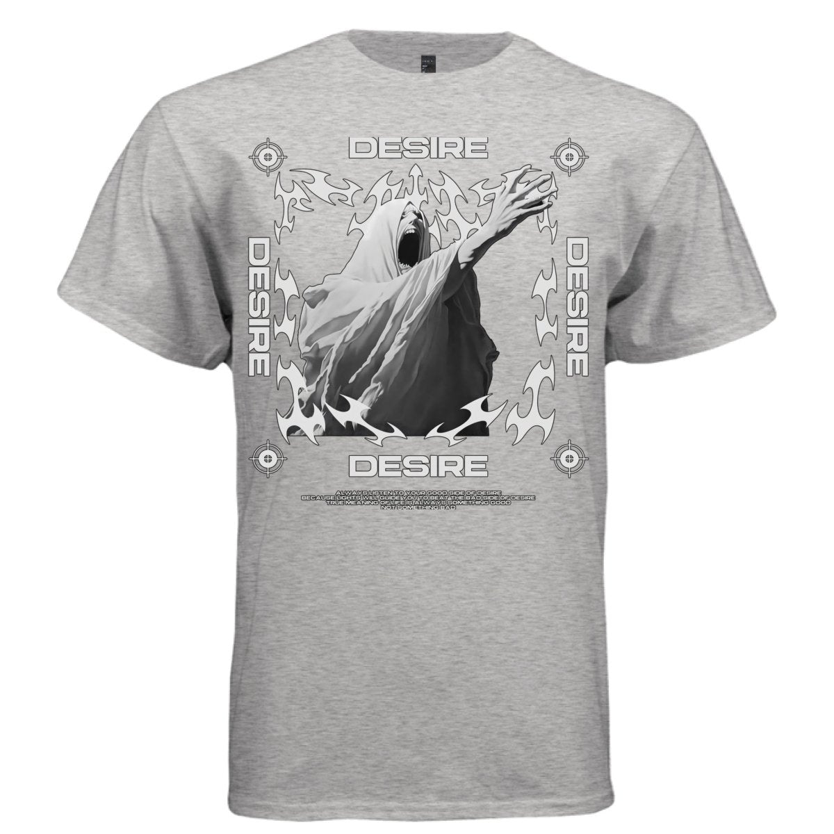 DESIRE GOOD SIDE Y2K Screaming Figure Graphic T-Shirt | Unisex Streetwear 372 - Project Hood