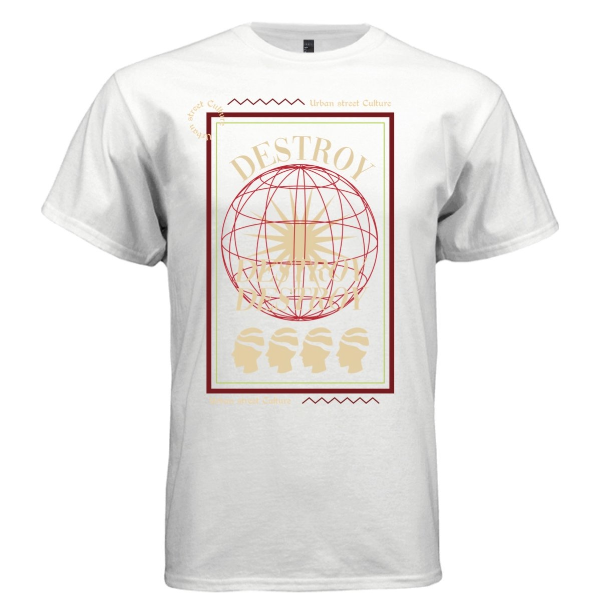 DESTROY Y2K Wireframe Globe Graphic T-Shirt | Unisex Streetwear 373 - Project Hood