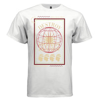 DESTROY Y2K Wireframe Globe Graphic T-Shirt | Unisex Streetwear 373 - Project Hood