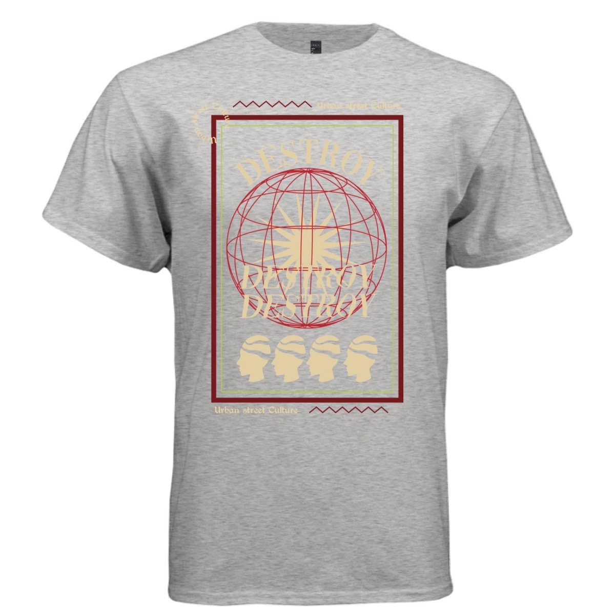 DESTROY Y2K Wireframe Globe Graphic T-Shirt | Unisex Streetwear 373 - Project Hood
