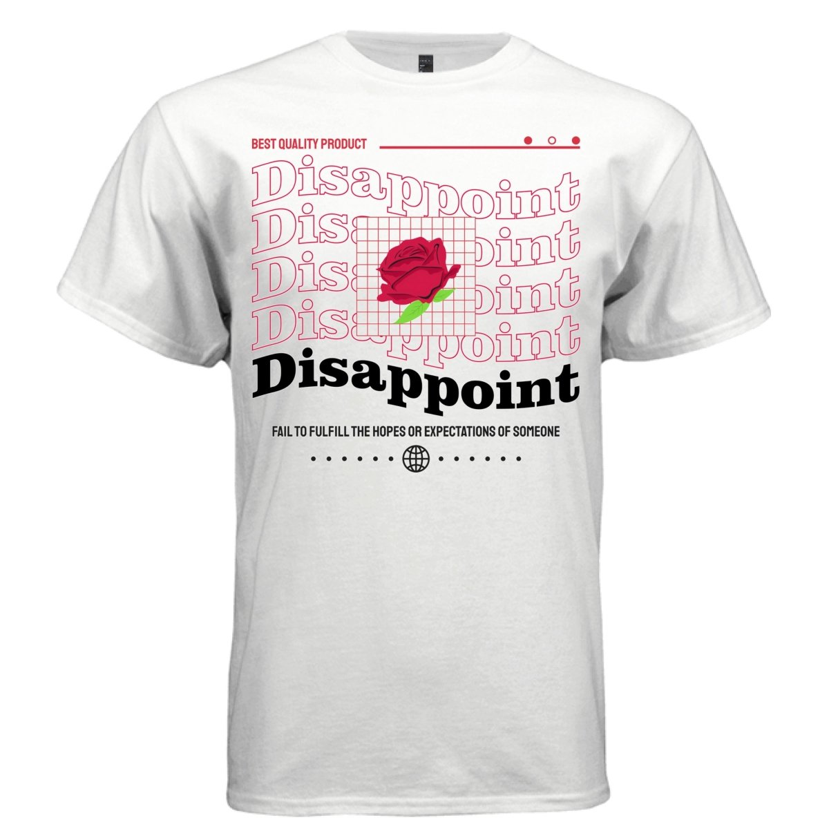 DISAPPOINT Y2K Red Rose Graphic T-Shirt | Unisex Streetwear 380 - Project Hood