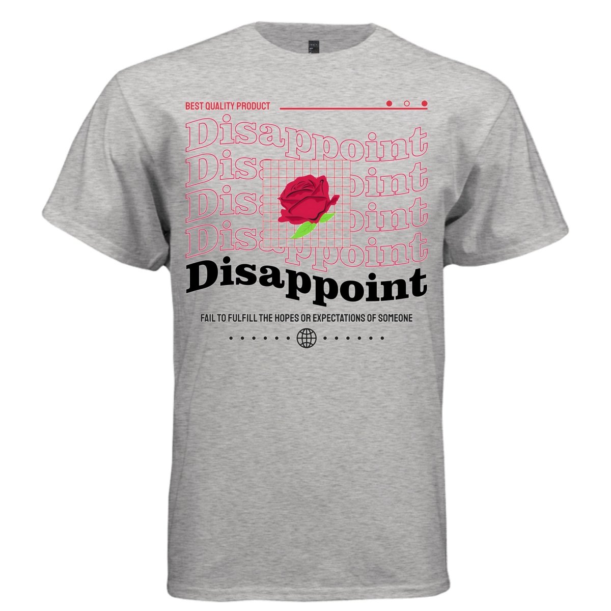 DISAPPOINT Y2K Red Rose Graphic T-Shirt | Unisex Streetwear 380 - Project Hood