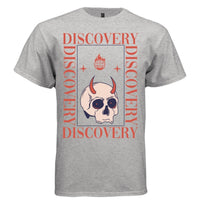 DISCOVERY Y2K Horned Skull Graphic T-Shirt | Unisex Streetwear 383 - Project Hood