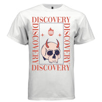 DISCOVERY Y2K Horned Skull Graphic T-Shirt | Unisex Streetwear 383 - Project Hood