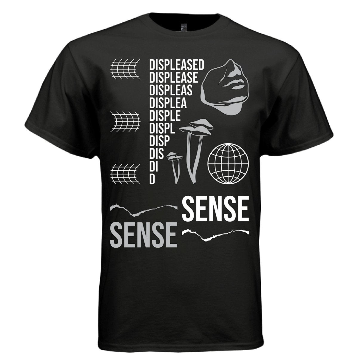 DISPLEASED Y2K Mushroom Collage Graphic T-Shirt | Unisex Streetwear 384 - Project Hood