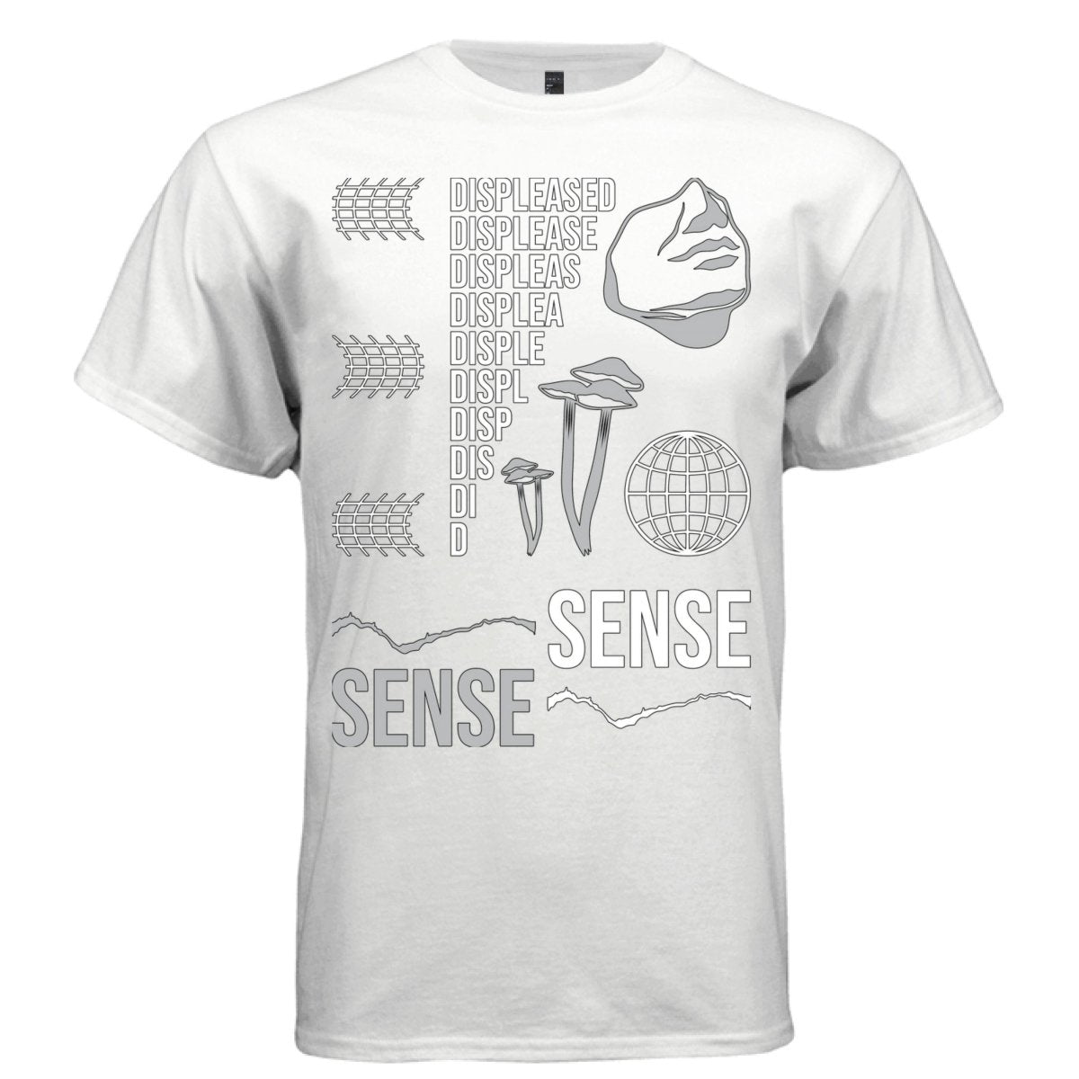 DISPLEASED Y2K Mushroom Collage Graphic T-Shirt | Unisex Streetwear 384 - Project Hood