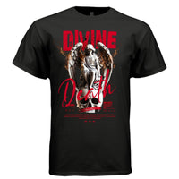 DIVINE DEATH Angel On Skull Fire Wings Oversized Streetwear T-Shirt | Project Hood [135] - Project Hood