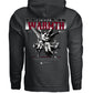 DIVINE WARMTH Two Angels Embrace Red Oversized Hoodie | Project Hood 89 - Project Hood