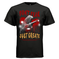 DON'T FEAR JUST CREATE Y2K Veiled Figure Graphic T-Shirt | Unisex Streetwear 388 - Project Hood