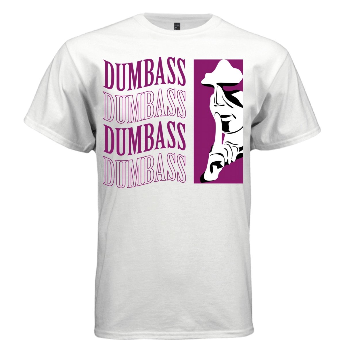DUMBASS Y2K Shushing Figure Graphic T-Shirt | Unisex Streetwear 396 - Project Hood