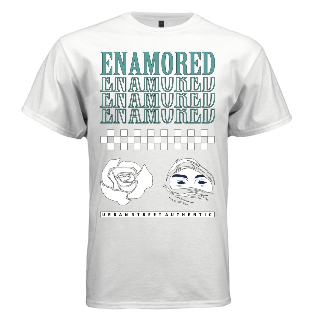 ENAMORED Y2K Teal Rose Graphic T-Shirt | Unisex Streetwear 406 - Project Hood