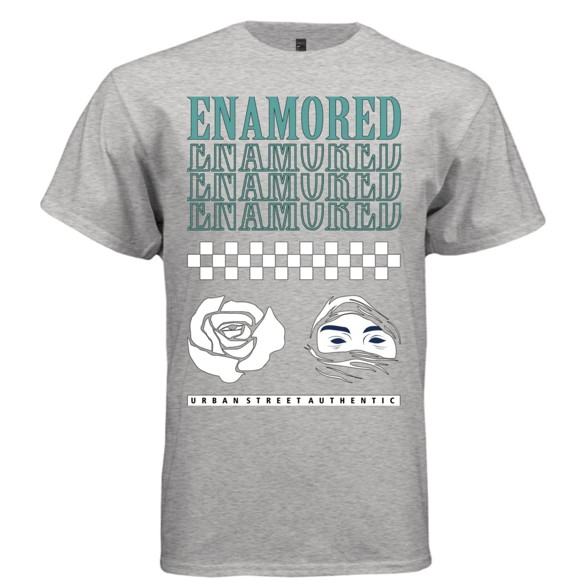 ENAMORED Y2K Teal Rose Graphic T-Shirt | Unisex Streetwear 406 - Project Hood