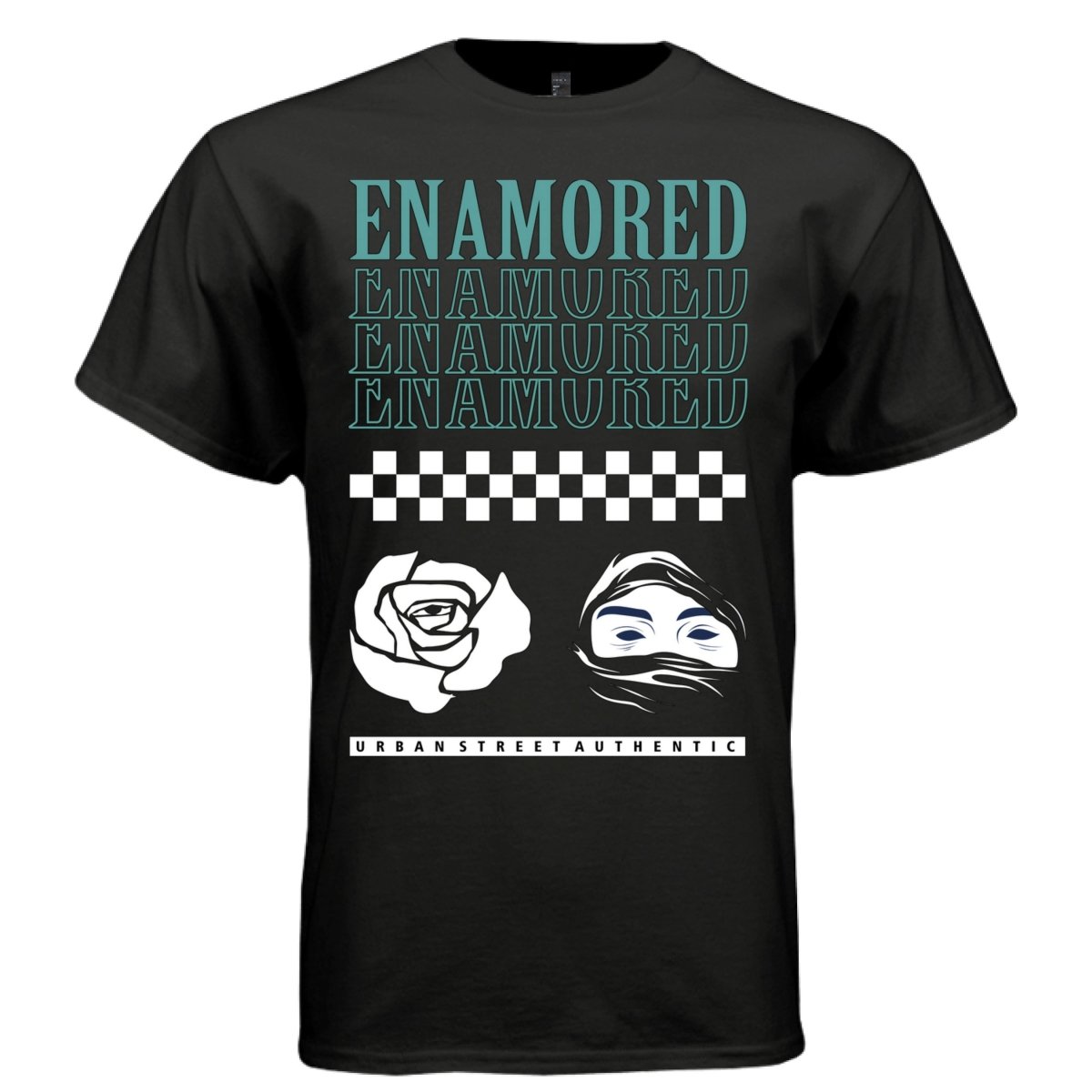 ENAMORED Y2K Teal Rose Graphic T-Shirt | Unisex Streetwear 406 - Project Hood