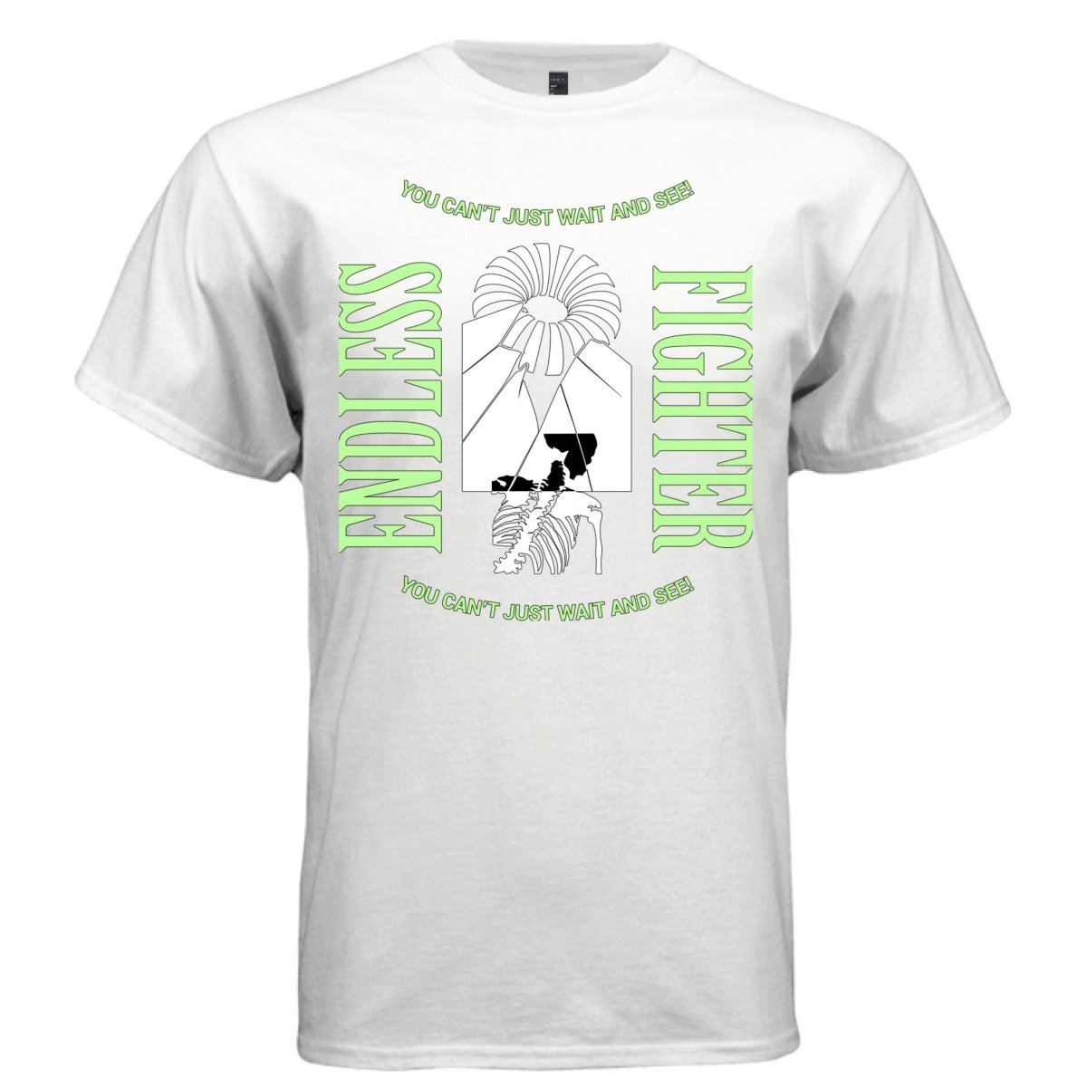 ENDLESS FIGHTER Y2K Shattered Figure Graphic T-Shirt | Unisex Streetwear 407 - Project Hood