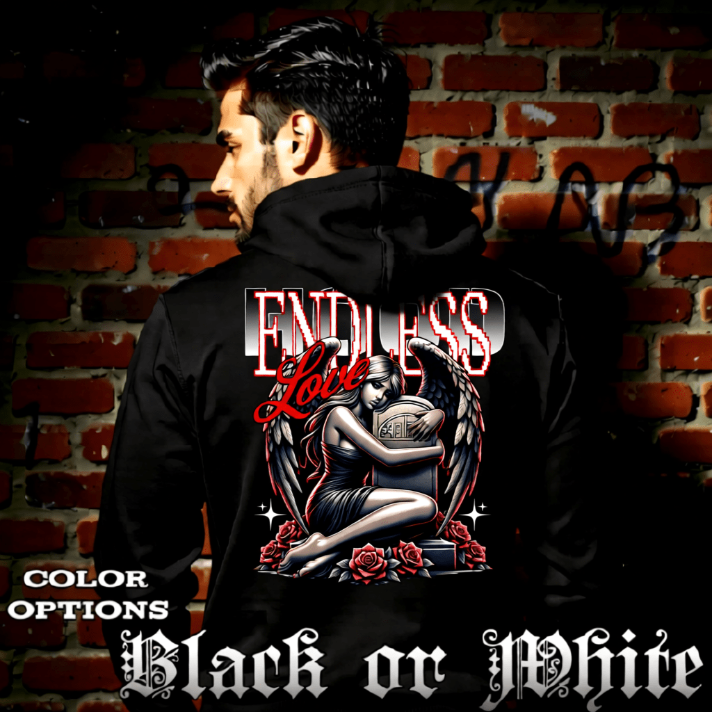 ENDLESS LOVE Mourning Angel Graphic Oversized Hoodie | Project Hood 205 - Project Hood
