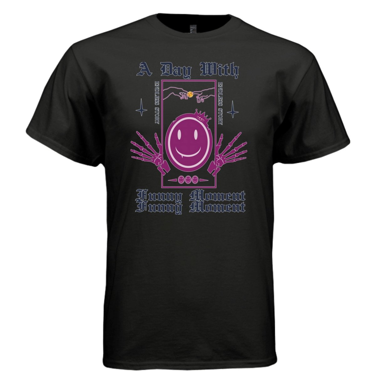 ENDLESS STORY Y2K Gothic Smiley Graphic T-Shirt | Unisex Streetwear 209 - Project Hood