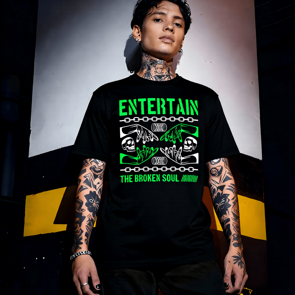 ENTERTAIN THE BROKEN SOUL Y2K Skeleton Hands Graphic T-Shirt | Unisex Streetwear 408 - Project Hood