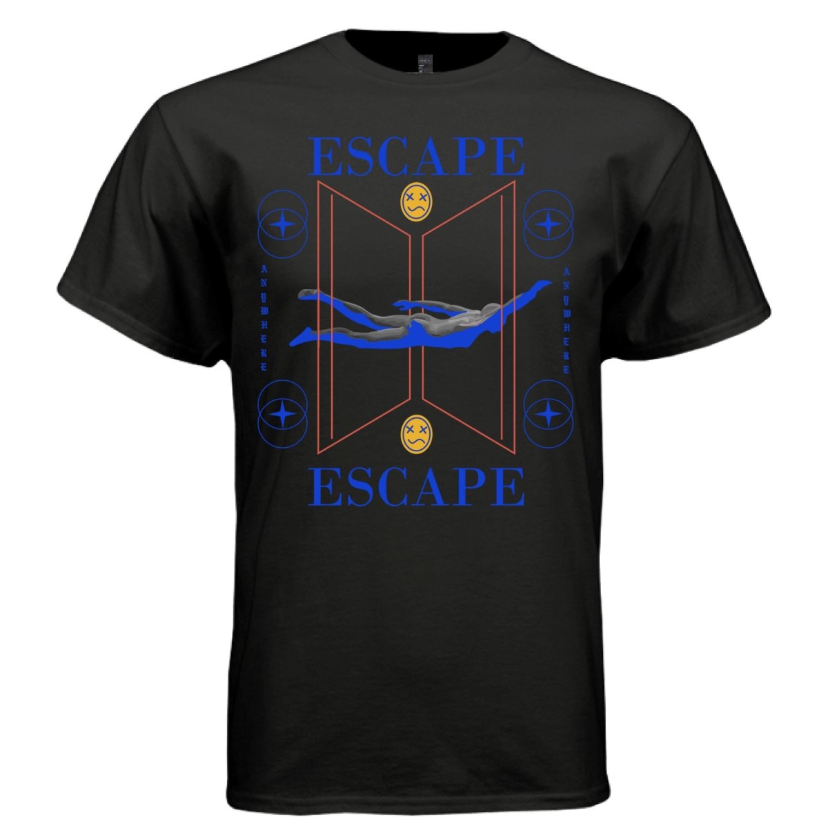ESCAPE ANYWHERE Y2K Diving Figure Graphic T-Shirt | Unisex Streetwear 412 - Project Hood