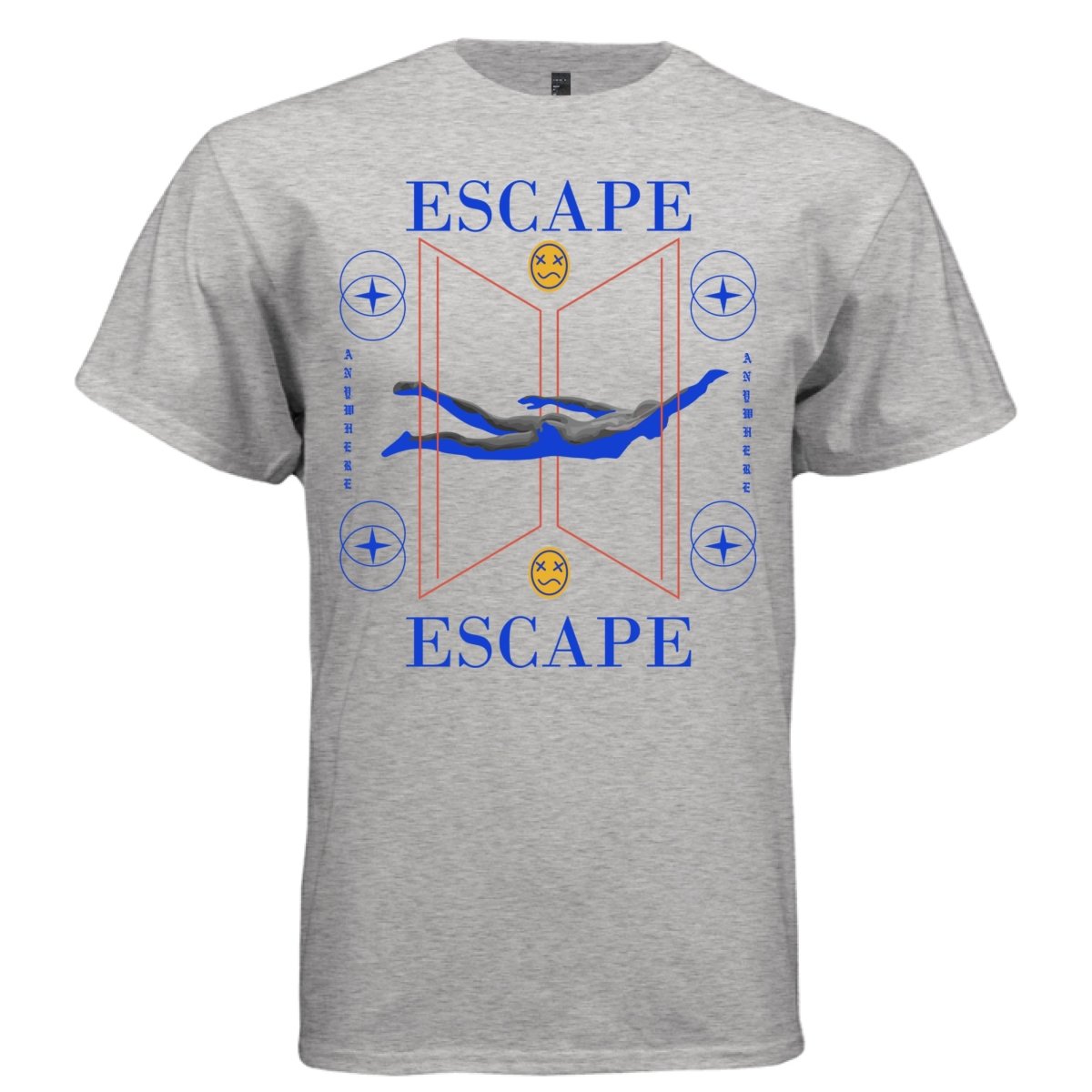 ESCAPE ANYWHERE Y2K Diving Figure Graphic T-Shirt | Unisex Streetwear 412 - Project Hood