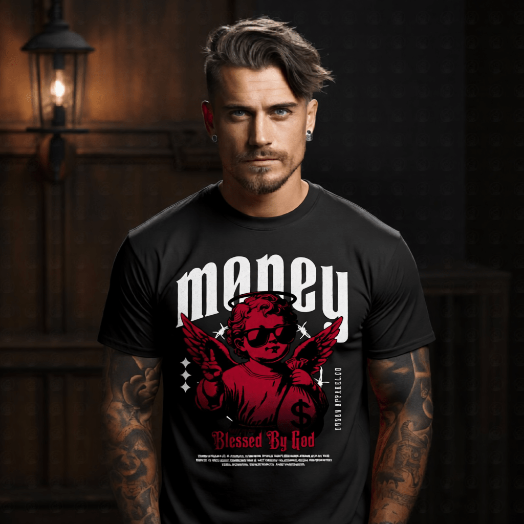 ESCAPE FROM REALITY Marble Angel Statue Oversized Streetwear T-Shirt | Project Hood 102 - Project Hood