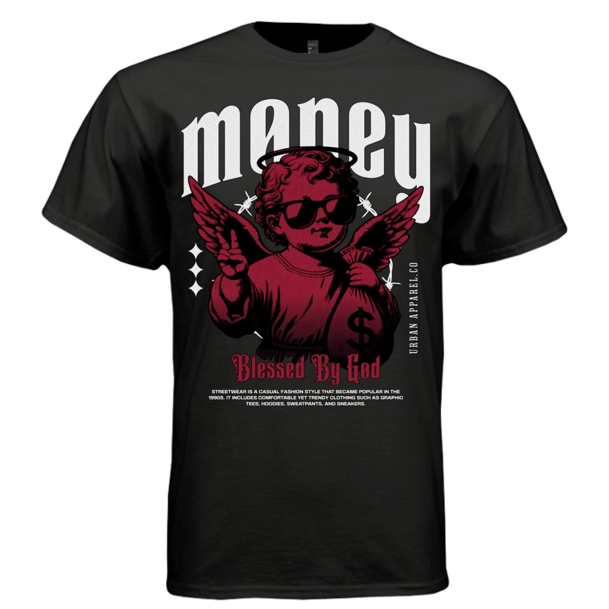 ESCAPE FROM REALITY Marble Angel Statue Oversized Streetwear T-Shirt | Project Hood 102 - Project Hood