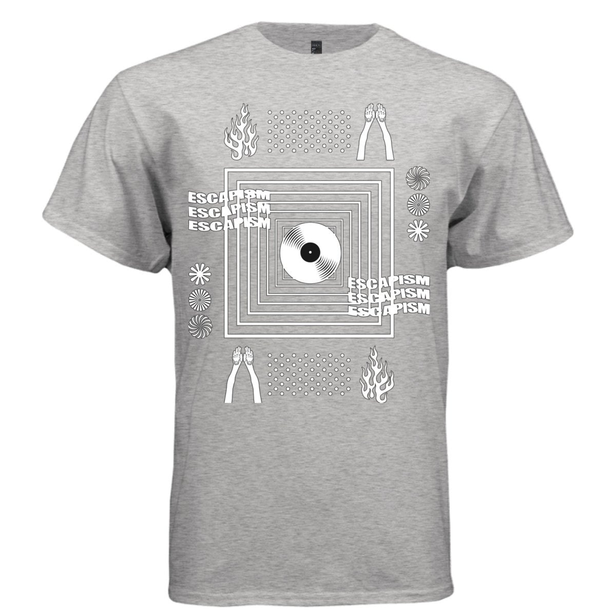 ESCAPISM Y2K Vinyl Spiral Graphic T-Shirt | Unisex Streetwear 413 - Project Hood