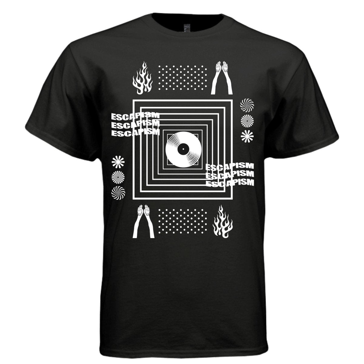ESCAPISM Y2K Vinyl Spiral Graphic T-Shirt | Unisex Streetwear 413 - Project Hood