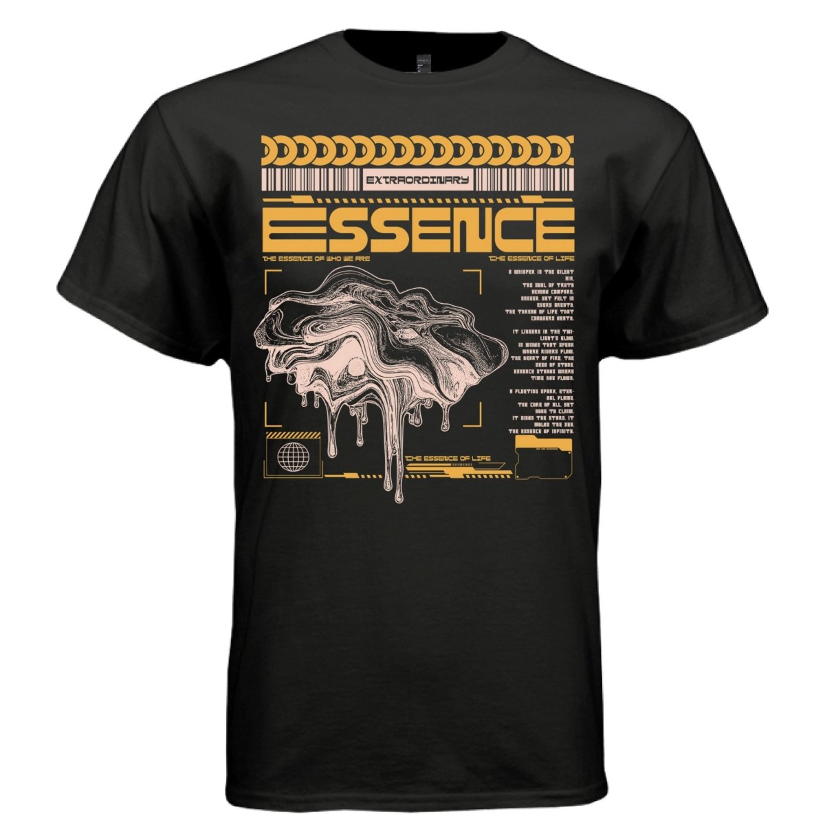 ESSENCE Y2K Marble Drip Graphic T-Shirt | Unisex Streetwear 414 - Project Hood