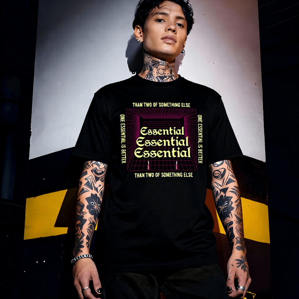 ESSENTIAL Y2K Grid Room Graphic T-Shirt | Unisex Streetwear 415 - Project Hood