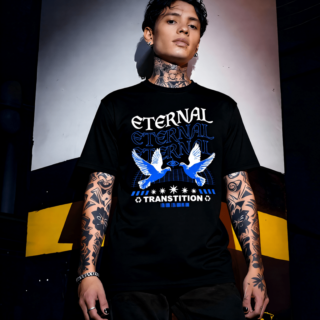 ETERNAL TRANSITION Y2K Doves Graphic T-Shirt | Unisex Streetwear 418 - Project Hood