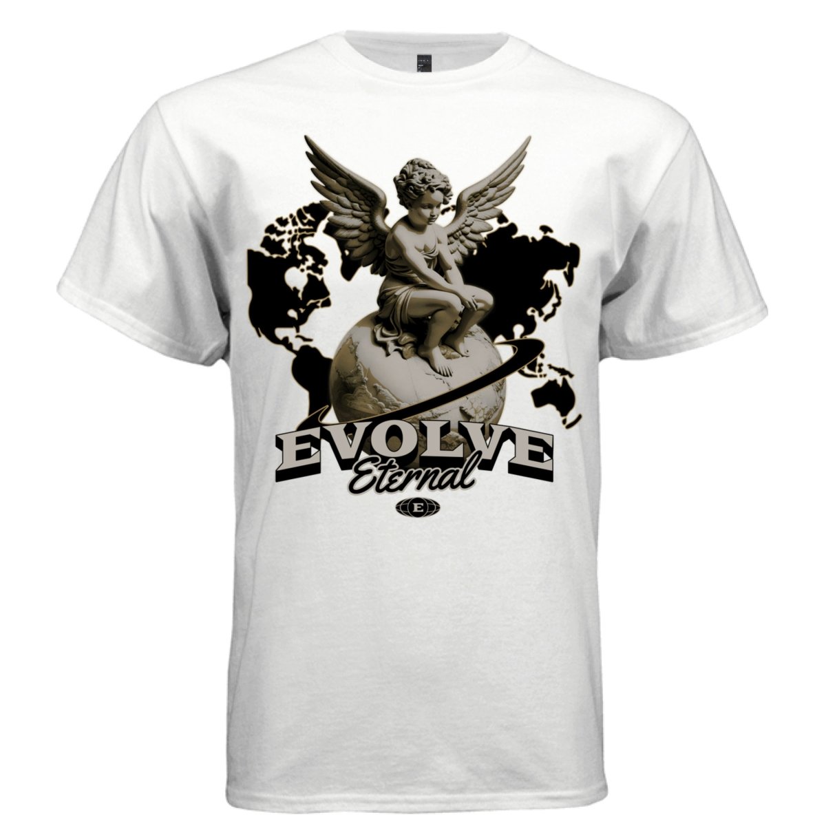 EVOLVE Eternal Cherub Graphic T-Shirt | Celestial Globe Streetwear | Growth Over Everything | Project Hood | 40 - Project Hood