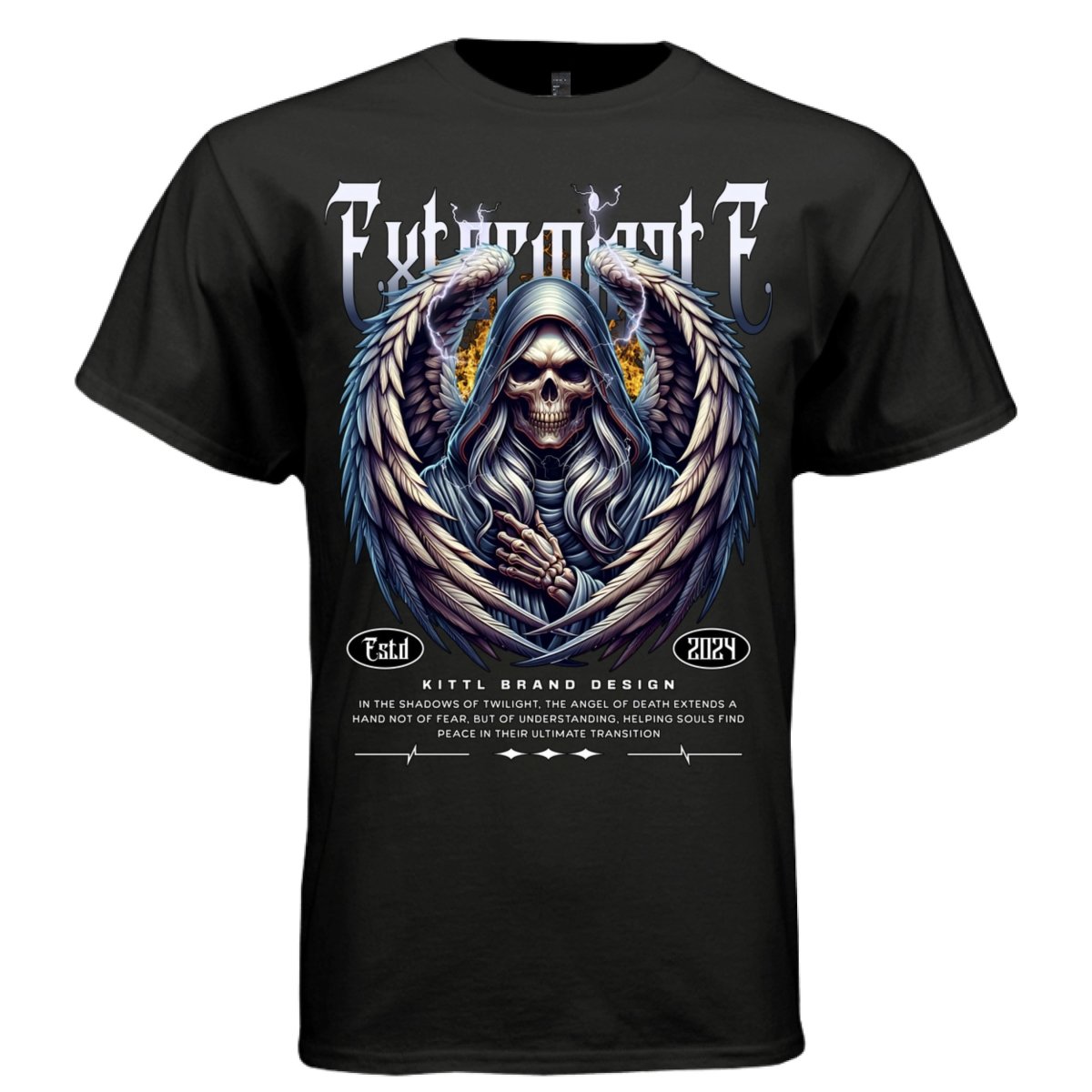 Exterminate Angel of Death Grim Reaper Wings Oversized Streetwear T-Shirt | Project Hood 121 - Project Hood