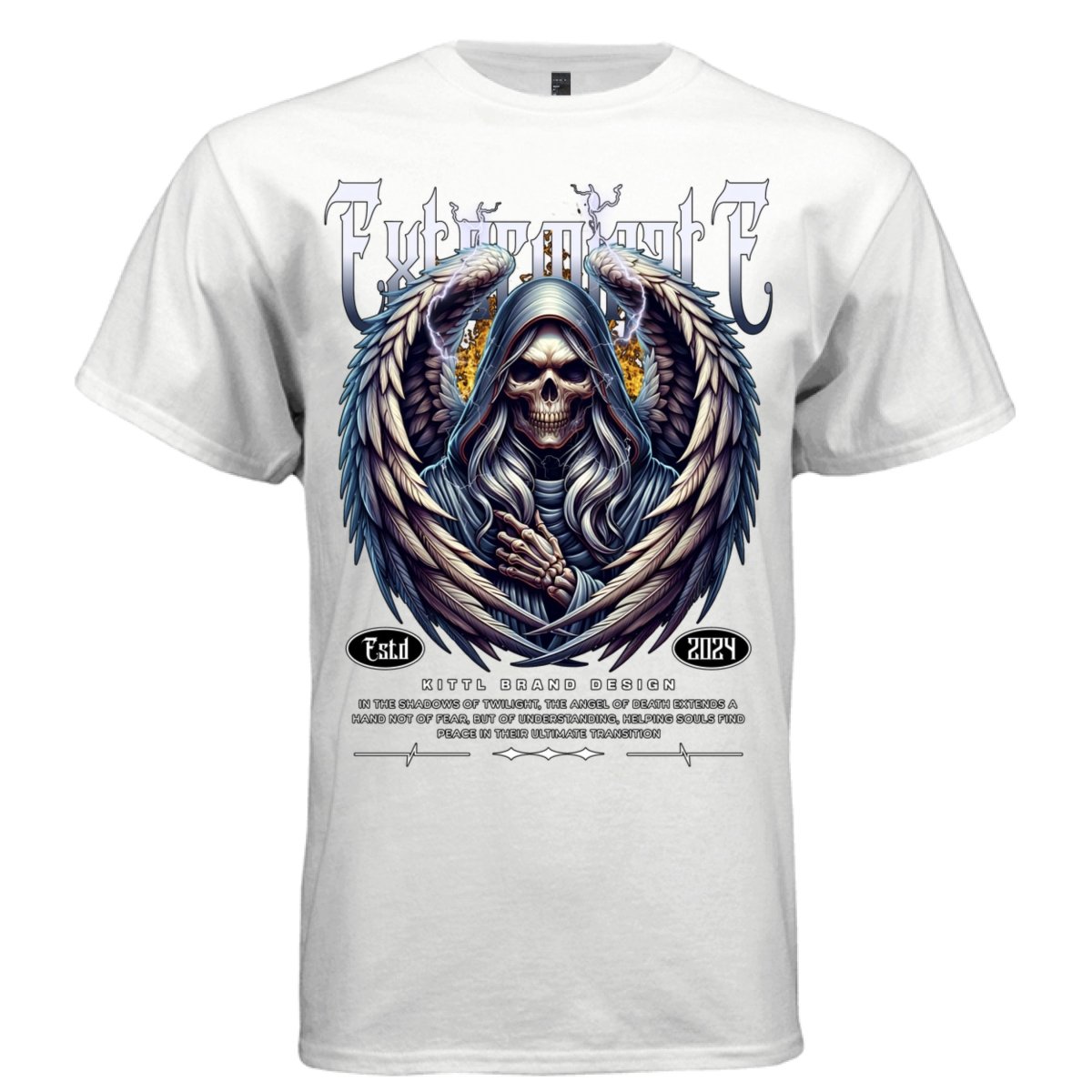 Exterminate Angel of Death Grim Reaper Wings Oversized Streetwear T-Shirt | Project Hood 121 - Project Hood