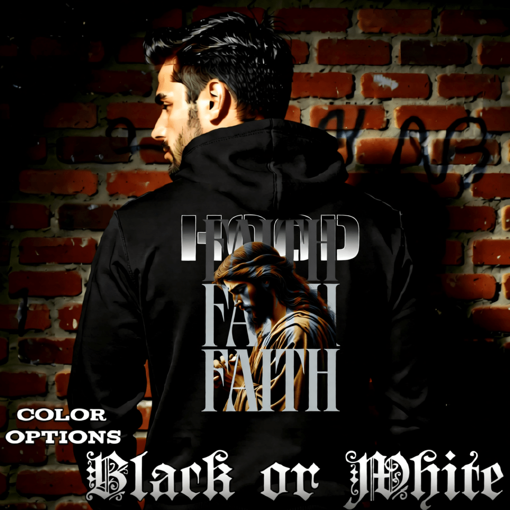 FAITH Jesus Prayer Graphic Oversized Christian Hoodie | Project Hood 201 - Project Hood