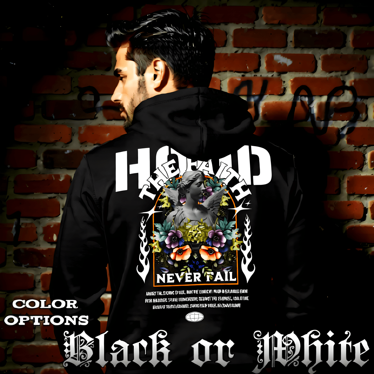 FAITH NEVER FAIL Oversized Streetwear Hoodie | Project Hood 19 - Project Hood