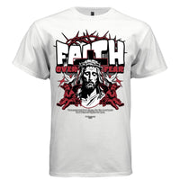 FAITH OVER FEAR Jesus Graphic T-Shirt | Christian Streetwear | Deuteronomy Quote | Project Hood | 58 - Project Hood