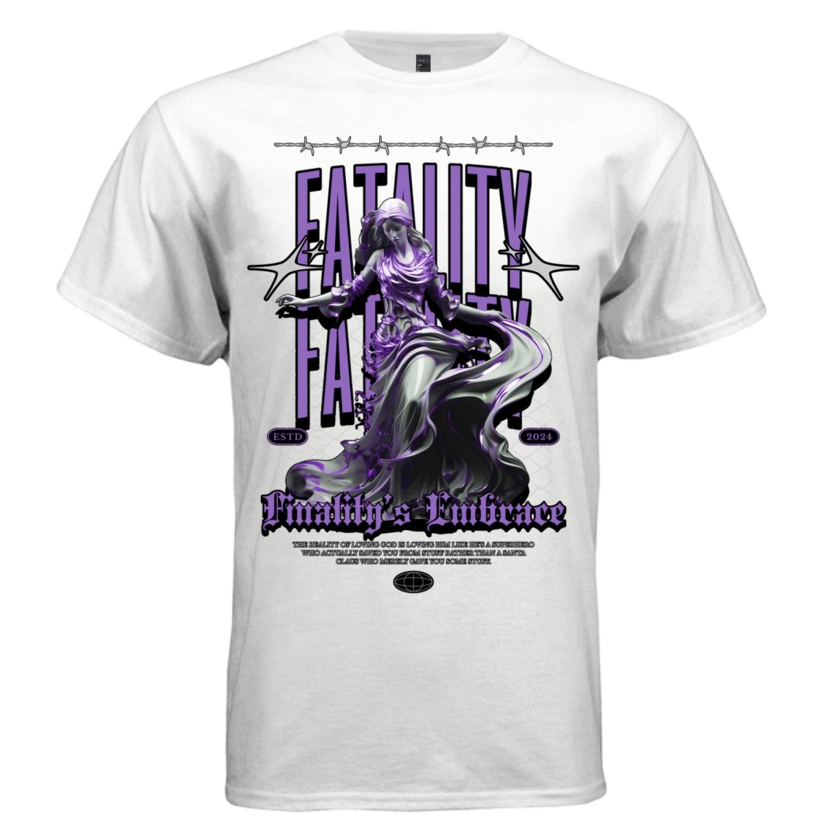 FATALITY Finality's Embrace Graphic T-Shirt | Purple Gothic Streetwear | Dark Mourning | Project Hood | 69 - Project Hood