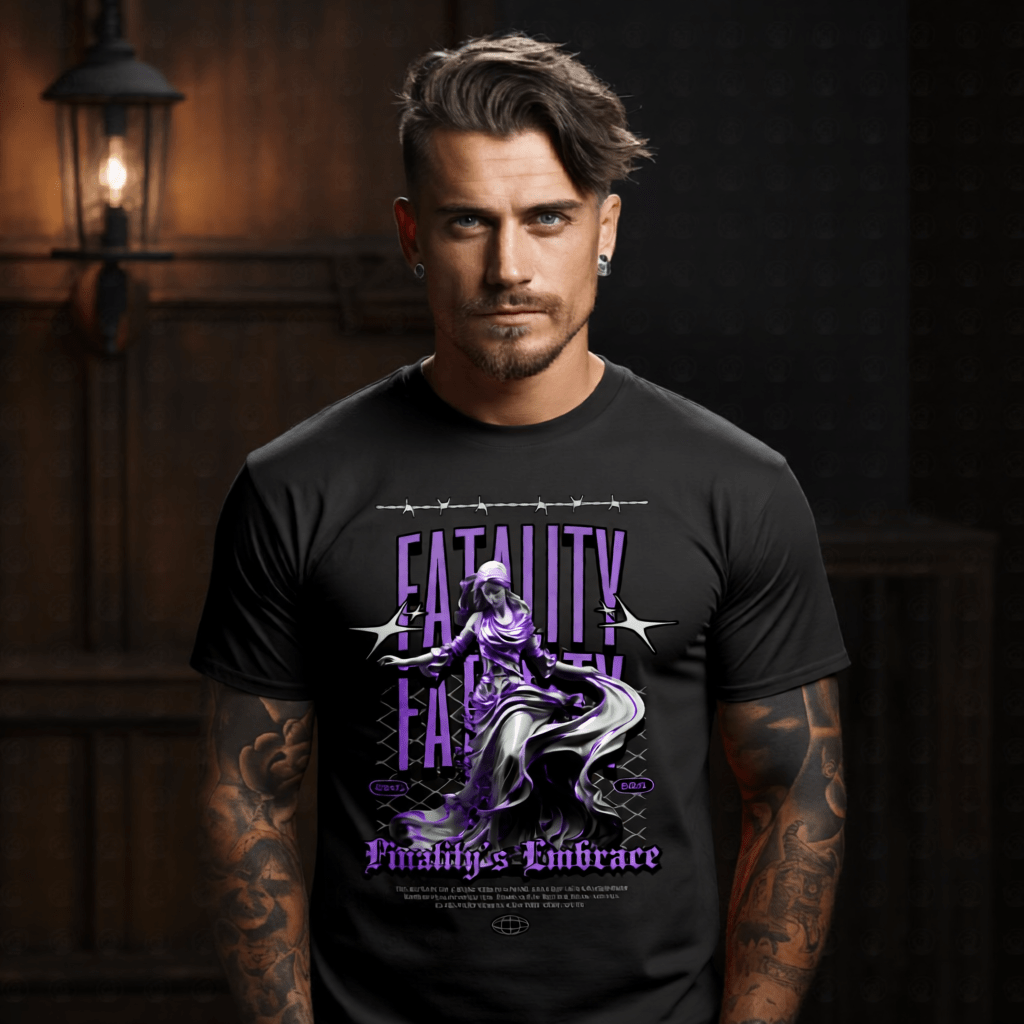 FATALITY Finality's Embrace Graphic T-Shirt | Purple Gothic Streetwear | Dark Mourning | Project Hood | 69 - Project Hood