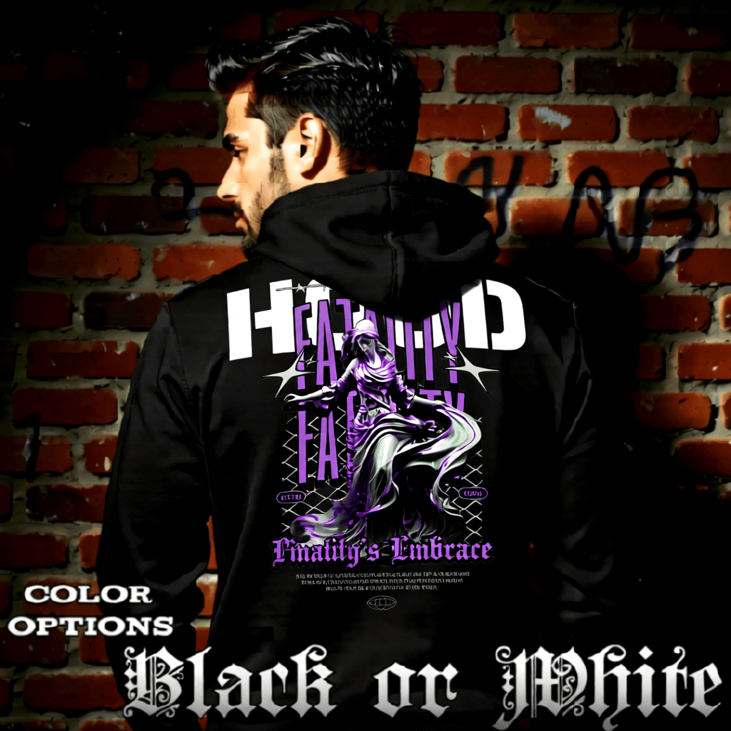 FATALITY Purple Shrouded Reaper Oversized Hoodie | Project Hood 69 - Project Hood
